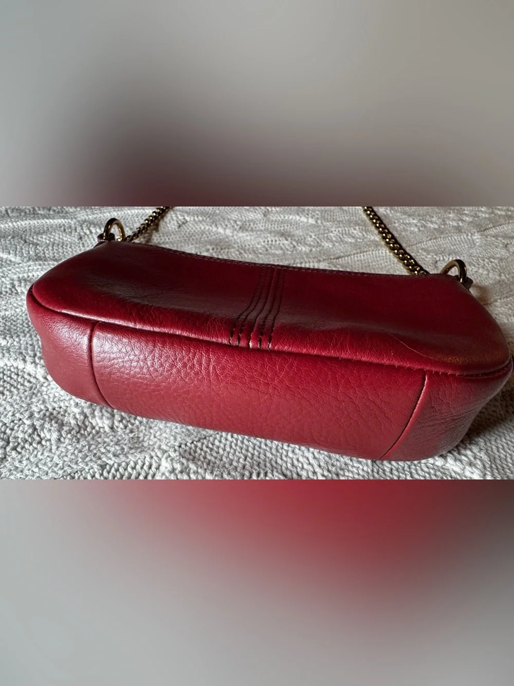 Fossil Jolie Leather Mini Crossbody Bag - Burgundy